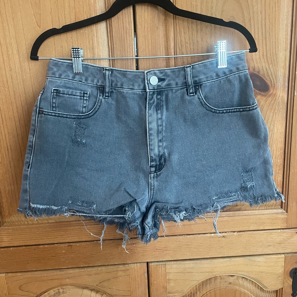 PacSun Black High Rise Festival Denim Women Shorts